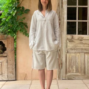 מכנסי ברמודה פשתן | The Linen Bermuda Shorts