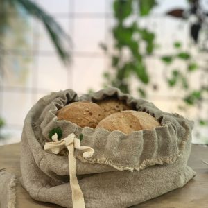 סלסלת לחם מפשתן |  Linen Bread Bag